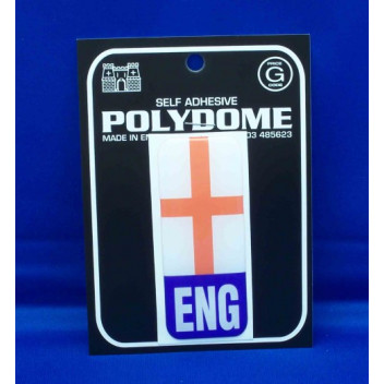 St George ENG No Plate Polydome Sticker