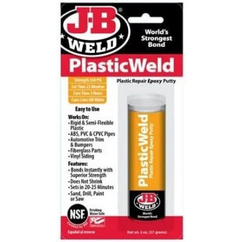 J-B Weld JB8237UK PlasticWeld 57g - Hand-Mixable Plastic Rep
