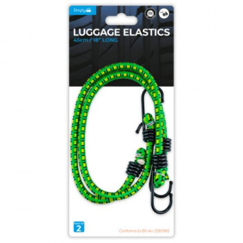 Simply Auto LE001 45cm Luggage Elastics (Pack of 2) - Strong