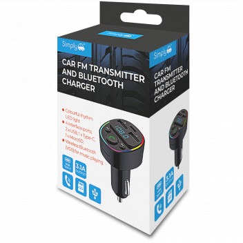 Simply Auto FTBC1 FM Transmitter with Bluetooth - In-Car Han