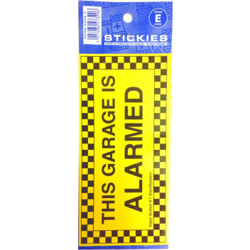 Garage Is Alarmed Sticker