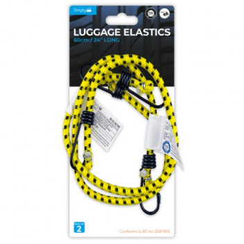 Simply Auto LE002 60cm Luggage Elastics (Pack of 2) - Heavy
