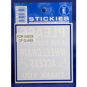 Leave Wheelchair Access Stick Sticker
