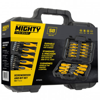 Streetwize SWTOOL16 58 Piece Screwdriver & Bit Set - Complet