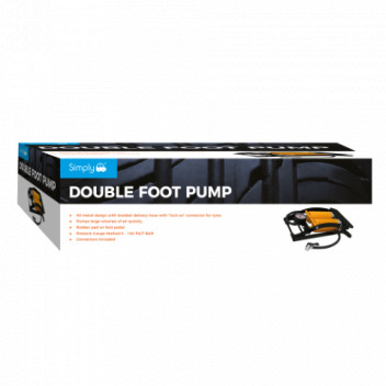 Simply Auto FP002 Double Barrel Foot Pump - High Pressure Tw