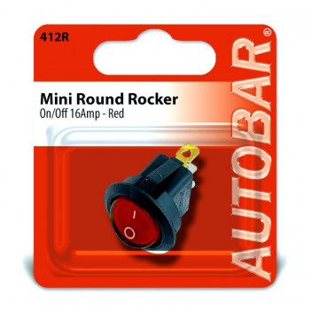Autobar Mini Rocker Switch Red On/Off