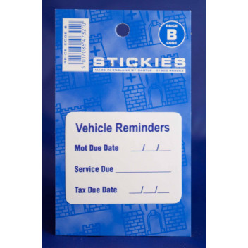 MOT Reminder Sticker