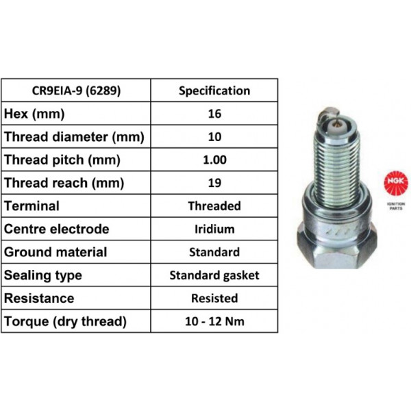 SPARK PLUG CR9EIA-9 BIKE PLUG image