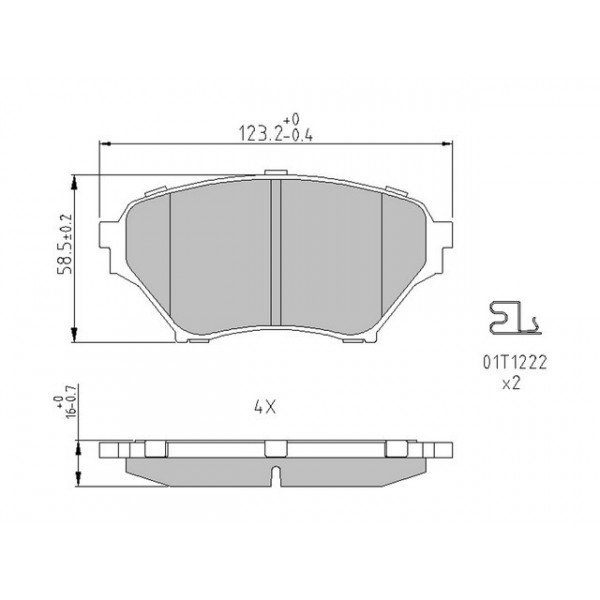 Brake Pad Set - Disc Brake Mazda 98-05 image