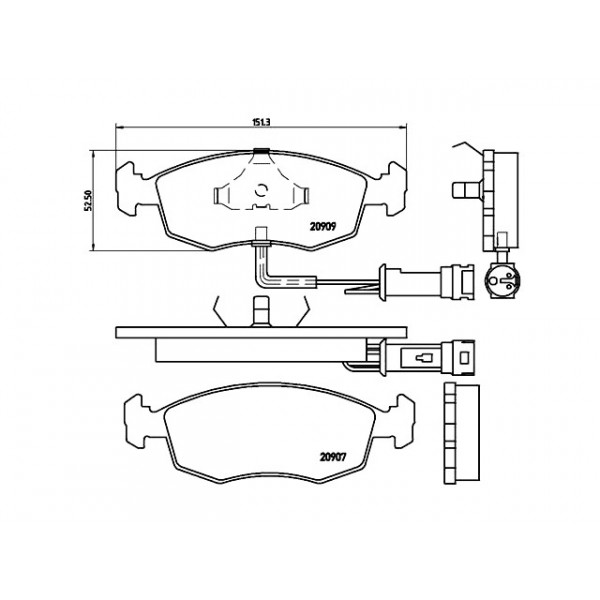 BRK PADS FT ESCORT 91-97 image