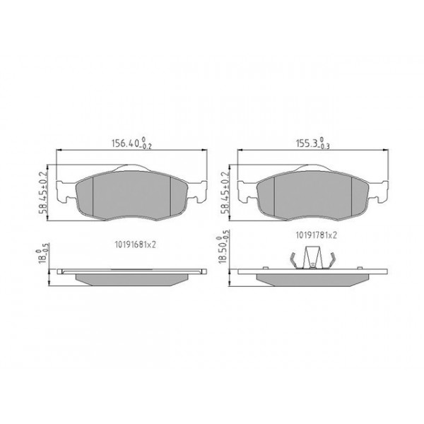 BRK PAD SET FT FORD 86-01 image