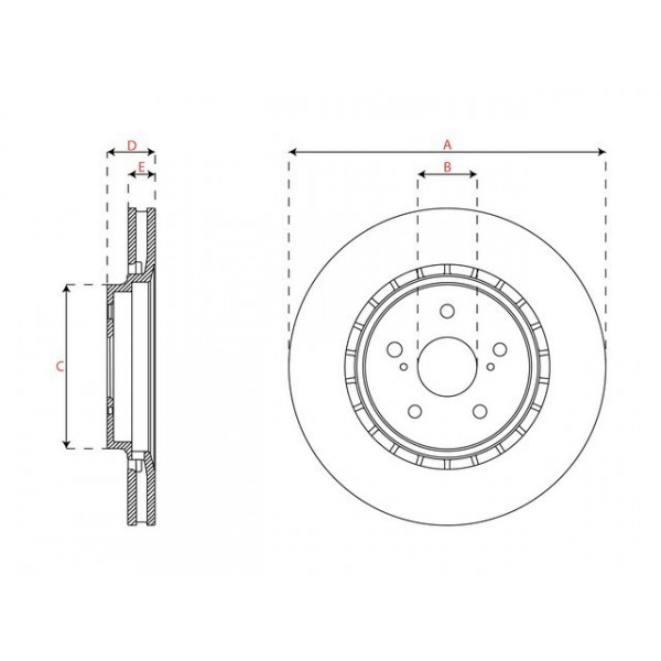 Brake Disc Toyota Lexus 12-18 image