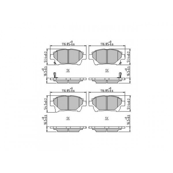 Brake Pad Set - Disc Brake Aston Martin Toyota 09-15 image