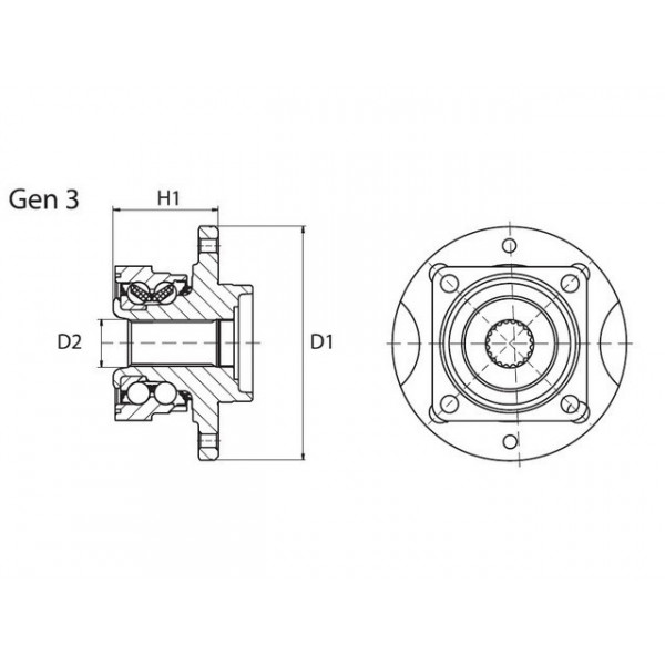 Wheel Bearing Kit Chevrolet Vauxhall 94-12 image
