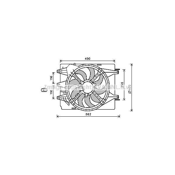 CLG FAN FIAT 500L MPW TREKKING 13-20 image