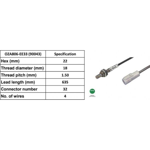 NTK Lambda Sensor (Front, Rear) image