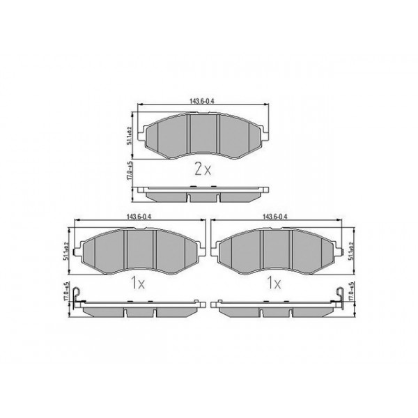 BRK PAD SET FT CHEVROLET DAEWOO SAAB 97-13 image