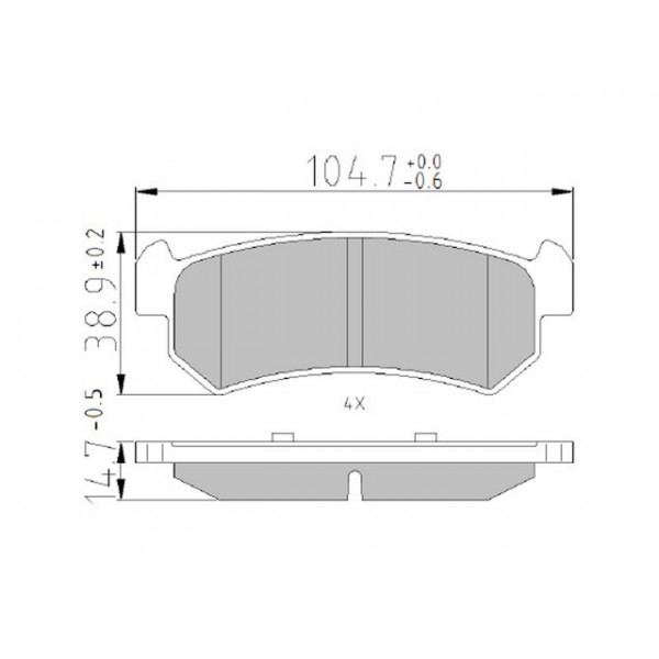 BRK PAD SET R CHEVROLET DAEWOO 97-15 image
