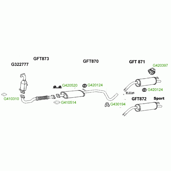 GT Exhausts Exhaust System image