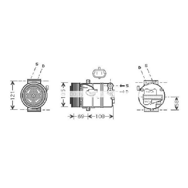 CMPRSSR VAUXHALL ASTRA H ZAFIRA G 03-15 image