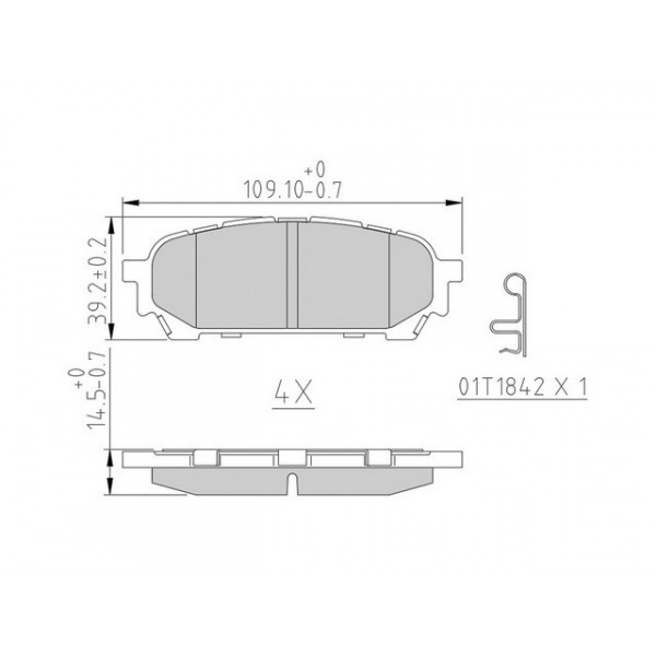 BRK PAD SET R SUBARU 00-12 image