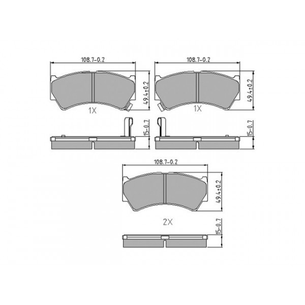 BRK PAD SET FT SUZUKI 95-02 image