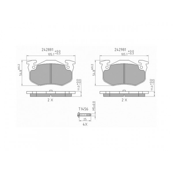 BRK PAD SET R RENAULT 88-05 image