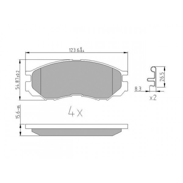 BRK PAD SET FT MITSUBISHI 86-07 image