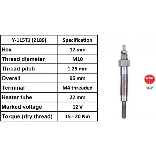 Glow Plug Hyundai Mitsubishi 82-00 image