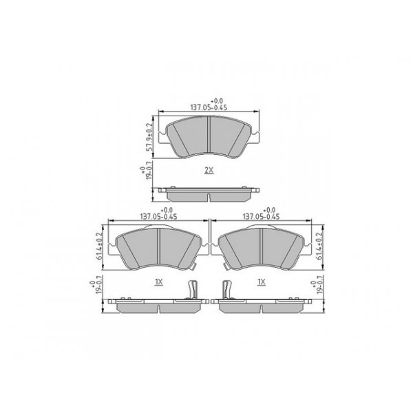 BRK PAD SET FT TOYOTA 06-14 image