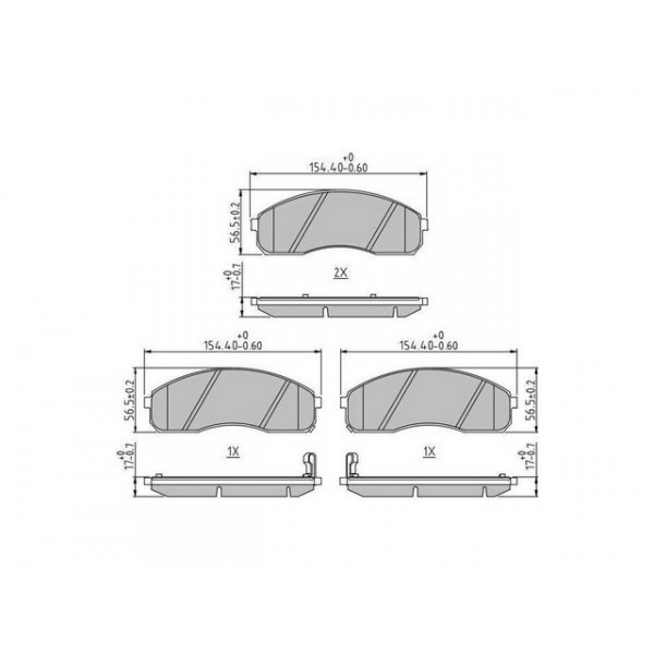 BRK PAD SET FT KIA 97-10 image
