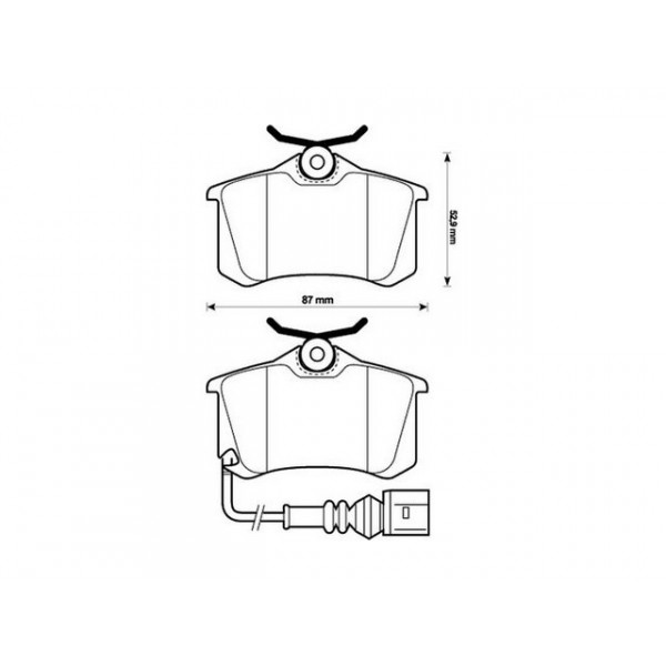 BRK PAD SET R SEAT SKODA VW 94-12 image