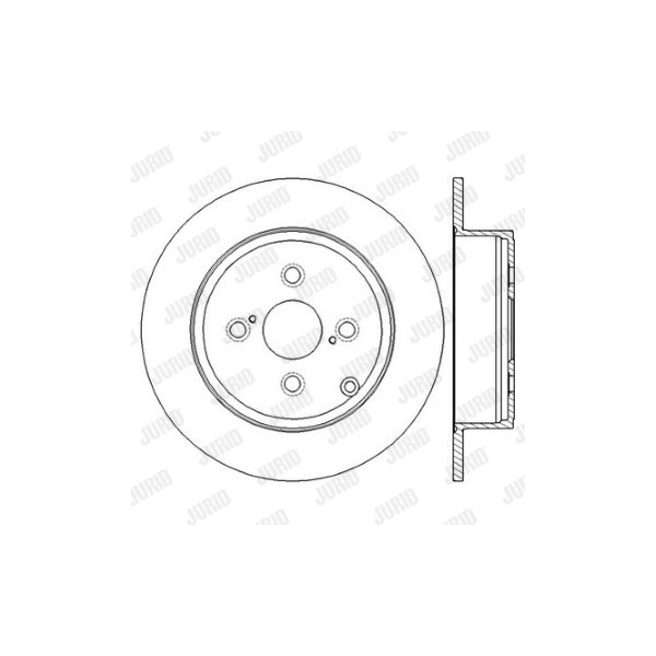 SINGLE BRK DISC R TOYO COROLLA VERSO 01-07 image