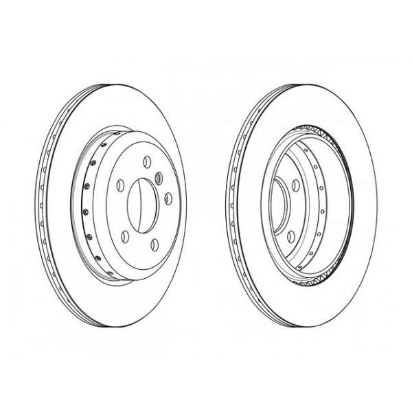 SGL BRK DISC R BMW 5 SER 10-17 image