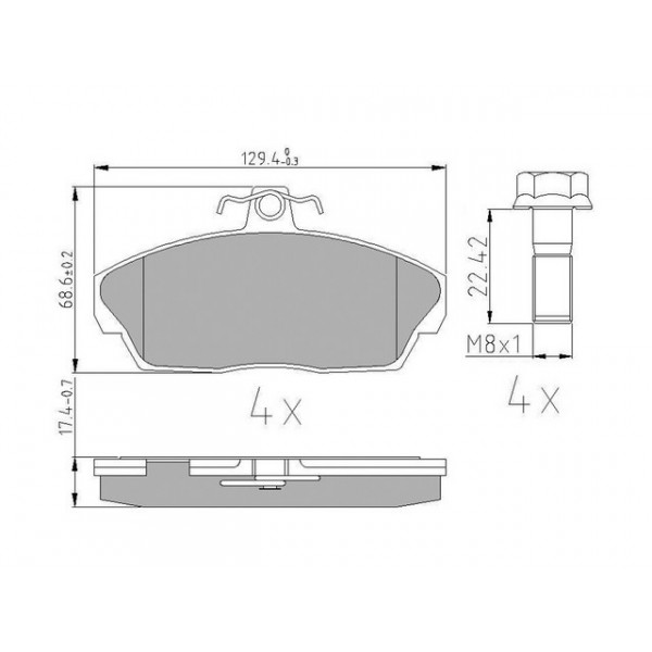 BRK PAD SET FT HONDA ROVER 89-06 image