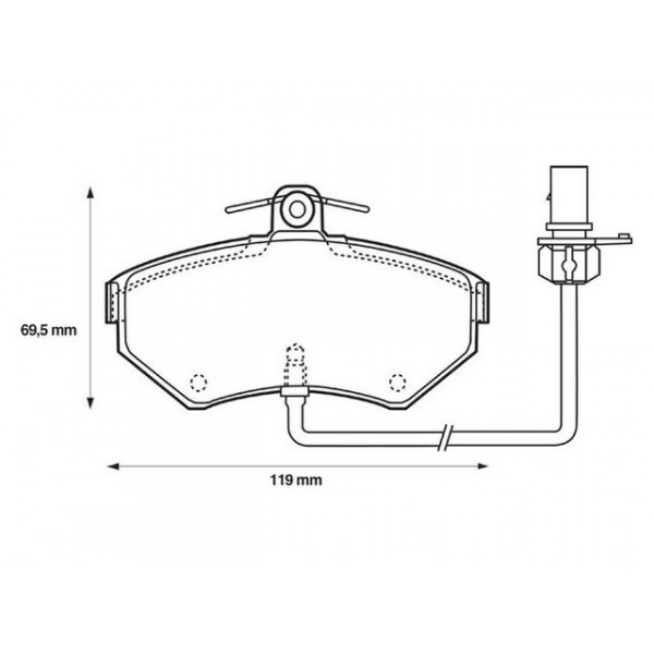 BRK PAD SET FT AUDI VW 94-08 image