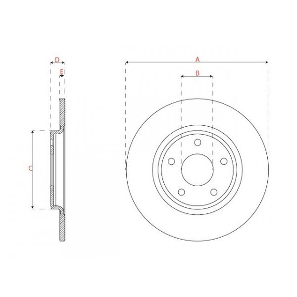 PR BRK DISC FT FIAT FREEMONT 11-22 image