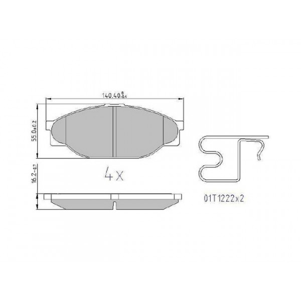 BRK PAD SET FT TOYOTA 82-05 image