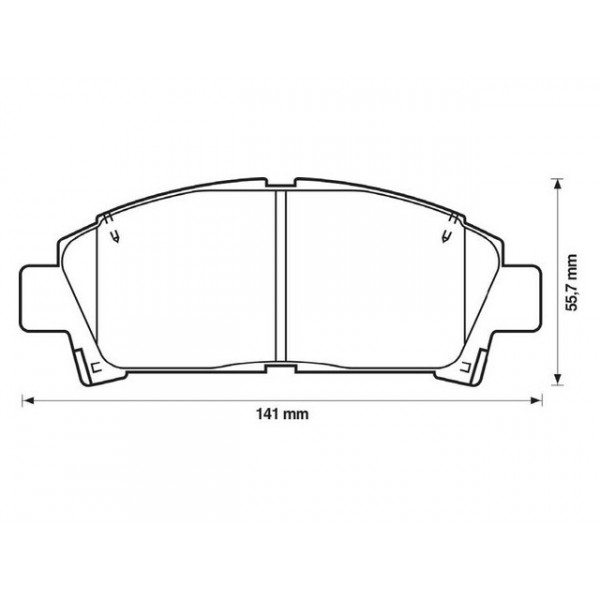 BRK PAD SET FT TOYOTA 89-03 image
