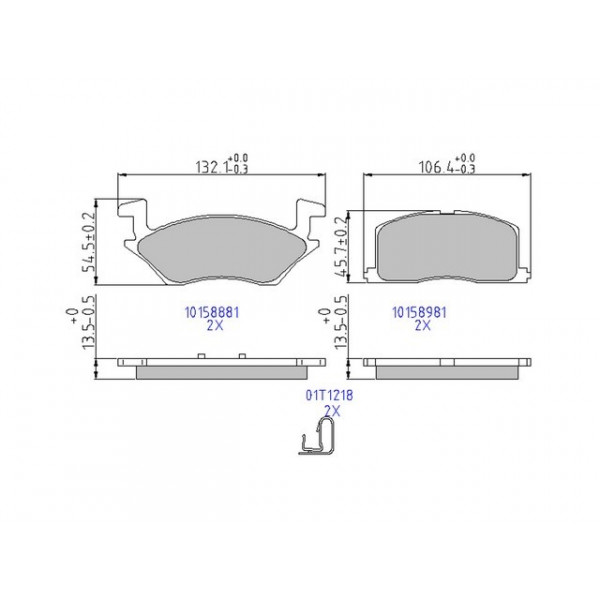 BRK PAD SET FT TOYOTA 84-99 image