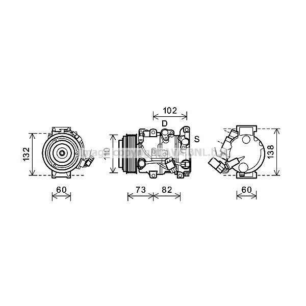 CMPRSSR LEXUS RX350 06-09 image