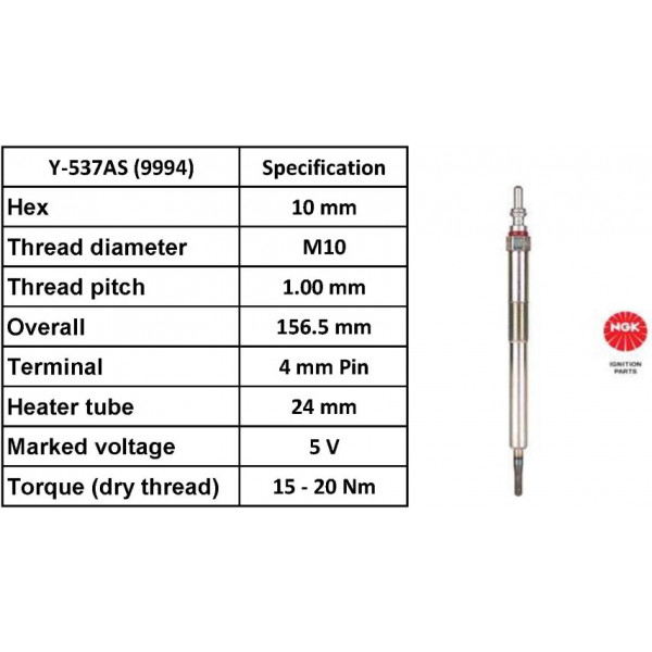 Glow Plug Ssangyong 05-17 image