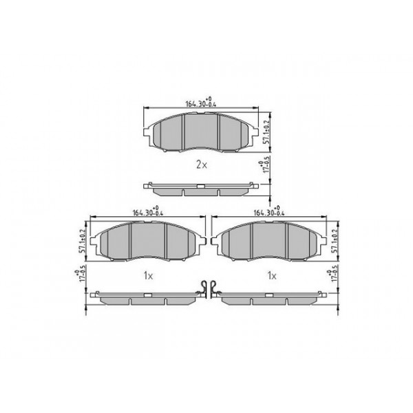 BRK PAD SET FT NISSAN 95-12 image