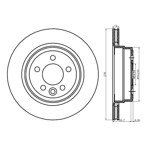 PAIR BRK DISCS R MG ROVER 99-05 image