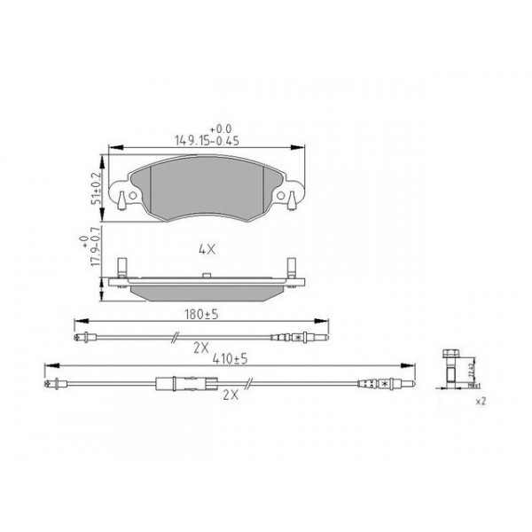 BRK PAD SET FT CITRO?N 01-08 image