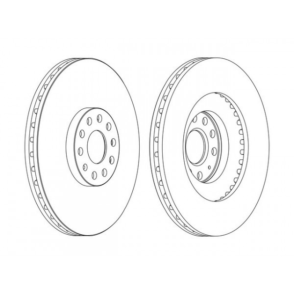 SGL BRK DISC FT AUDI A3 VW GOLF PASSAT 03-17 image