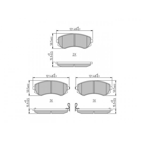 BRK PAD SET FT NISSAN 95-08 image