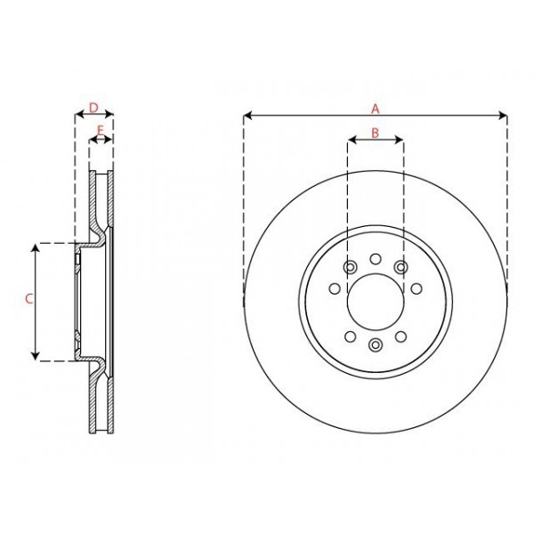 SGL BRK DISC FT PEUG 308 508 14-22 image