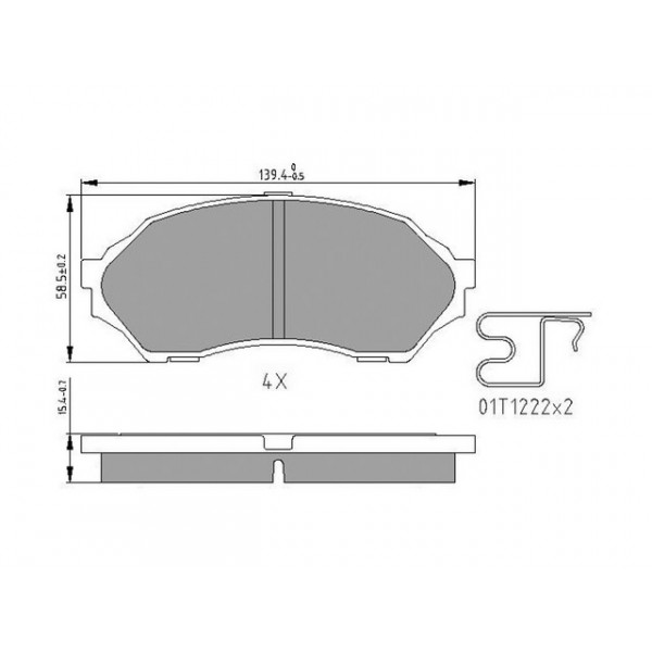 BRK PAD SET FT MAZDA 98-04 image