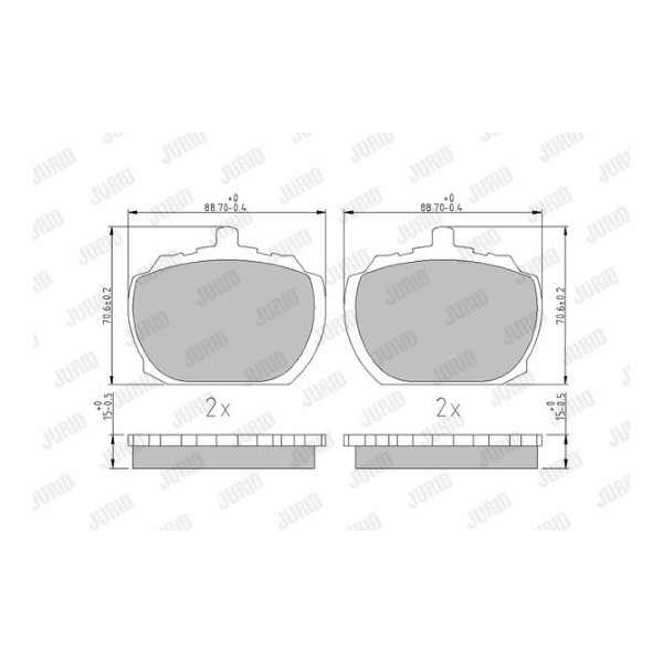 Brake Pad Set - Disc Brake Ford Rover Ldv MG 68-96 image
